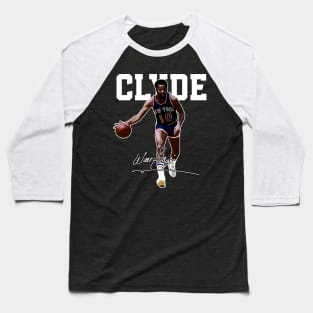 Walt Frazier The Clyde Basketball Legend Signature Vintage Retro 80s 90s Bootleg Rap Style Baseball T-Shirt